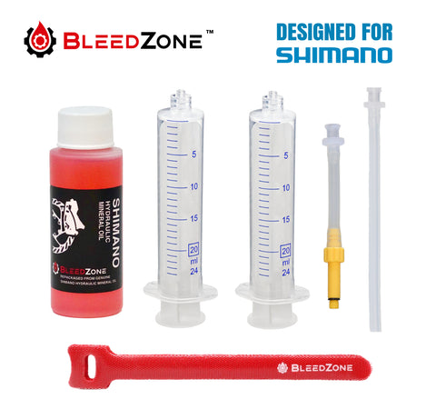 BleedZone Bleed Kit for Shimano Hydraulic Disc Brakes with 60ml Mineral Oil