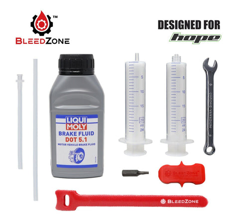 Bleed Kit for Hope Hydraulic Brakes with DOT 5.1 Fluid
