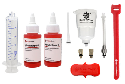 Bleed Kit for Zoom Hydraulic Brakes with Mineral Oil and Funnel