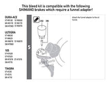 Bleed Kit for Shimano Hydraulic Road/Gravel Brakes with 120ml Mineral Oil