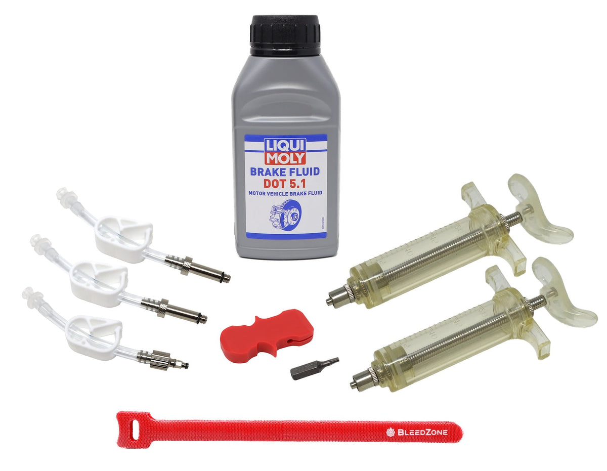 Bleed Kit For SRAM Hydraulic Disc Brakes With DOT 5.1 Fluid – BleedZone LLC